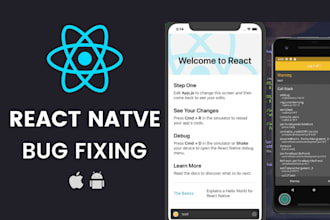 fix bugs on your react native app or add features to your app