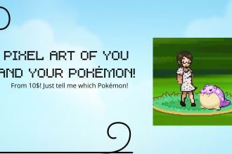 create pixel art of you as a pokemon trainer