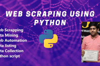do python web scrapping data mining and any script in python