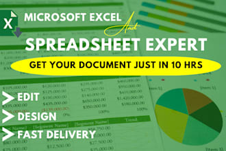 be your microsoft excel and spreadsheet expert