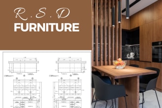 do furniture wood working or millwork shop drawing