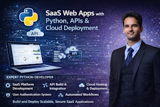 build saas web apps with python, apis, cloud deployment