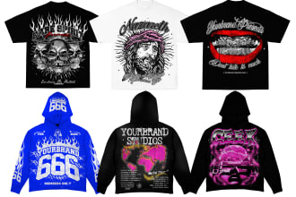 create design grunge edgy vintage y2k streetwear design for your clothing brand