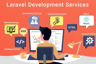 develop, fix bugs, or update any PHP laravel web application