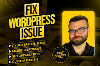 help fix wordpress issues, errors, bugs, CSS, HTML, elementor, php