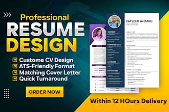 design job winning modern resume and CV as an expert resume maker