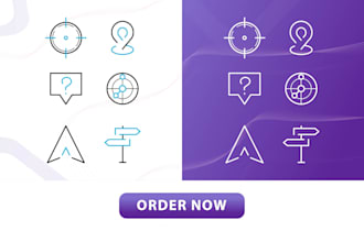 custom design icon set