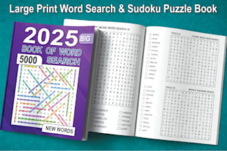 make word search , sudoku puzzle book for kdp