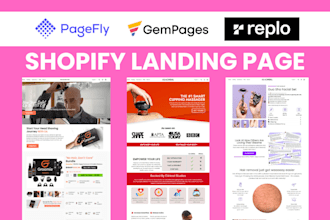 design high converting shopify landing pages with replo pagefly or gempages