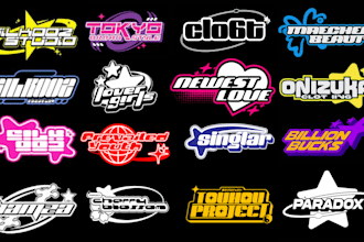 design y2k and streetwear logo for clothing and t shirt brand