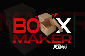 boxes, packages or bags with dielines, cut lines