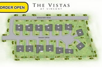 render site plan, subdivision, town plan, property map