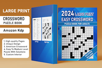 make custom crossword puzzle large print for kdp interior