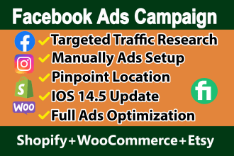 shopify facebook ads campaign manager setup and run