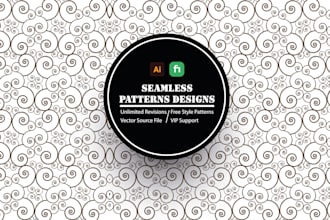 unique seamless pattern design and custom  pattern designs