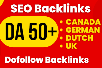 da 50 plus canada dutch german uk dofollow SEO backlinks