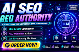 build llm seo geo authority mentions for ai search visibility