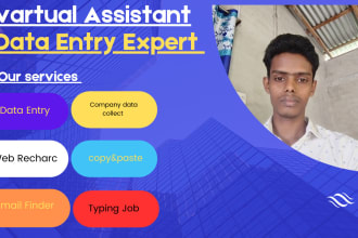 do well aimed data entry, web research, copy paste and typing job
