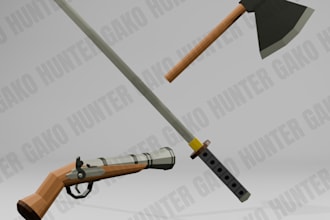do simple low poly 3d models for you