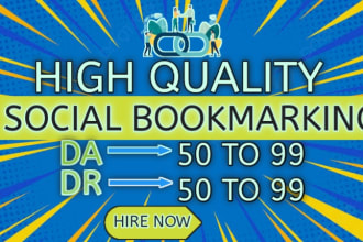300 create high da dr backlinks social bookmarking manually