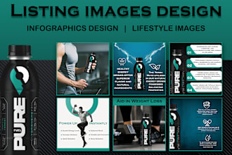 design amazon shopify ecommerce listing images  infographics and lifestyle