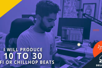 produce 10 to 30 lofi chill beats full exculsive