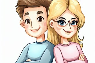 cartoonize your couple portrait