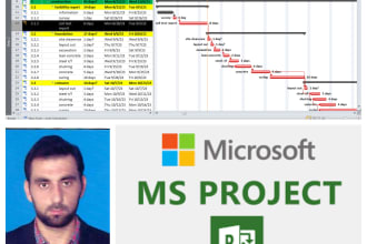 prepare construction schedule, gantt chart using ms project