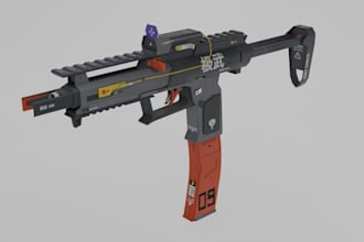 make a low poly or high poly guns, instruments, objects