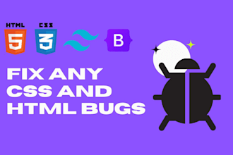 fix any css or html bugs and errors