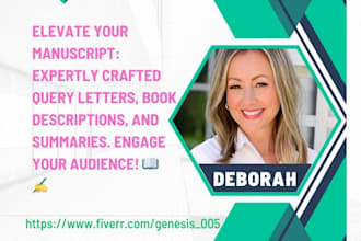 compose effective query letters, book descriptions ,book summary, book synopsis