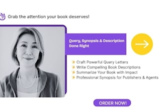 compose effective query letters, book descriptions ,book summary, book synopsis