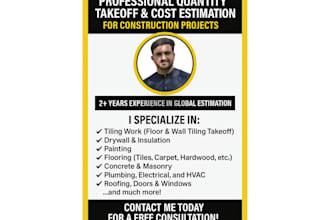 provide US based flooring and tiling quantity takeoffs