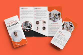 design urgent flyer, booklet,  postcard, bifold and trifold brochure design