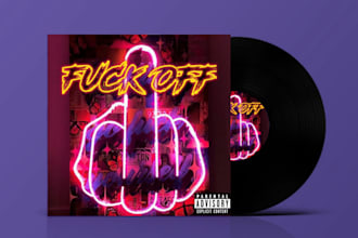 design neon album cover, single cover and mixtape cover
