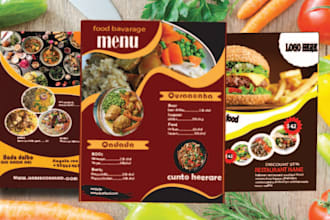 design you food menu flyer