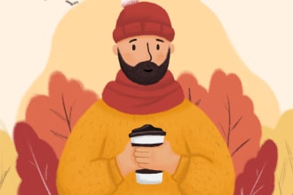 draw colorful cute childrens book illustrations