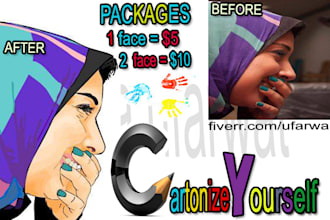 draw cute CARTOON of your portrait