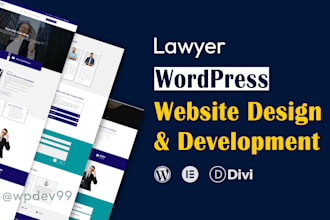 design and develop responsive lawyer website in wordpress