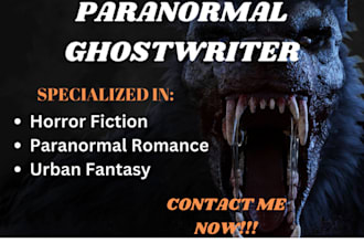 ghostwrite 30k paranormal fiction novel for you