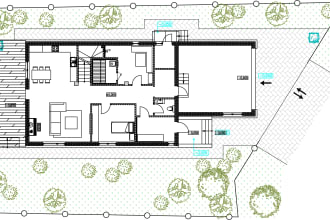 draft precise architectural blueprints for house renovation