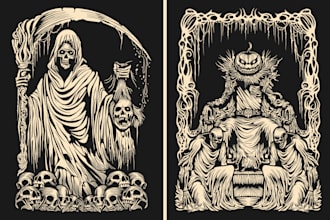 make savage death metal artwork