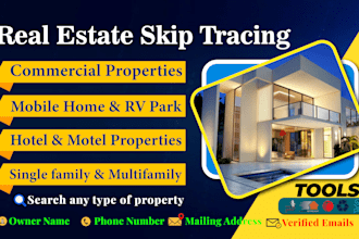 do property research and commercial real estste skip tracing list