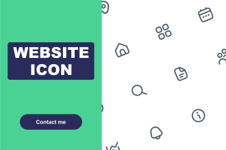 design custom line icons for website, app etc