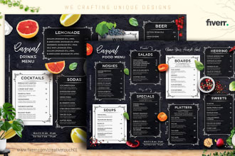 do amazing menu design, restaurant menu, digital menu