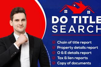 provide USA real estate property title search