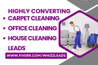 generate carpet cleaning, office cleaning, house cleaning, home cleaning leads