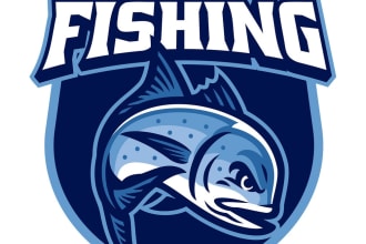 design modern awesome fishing logo