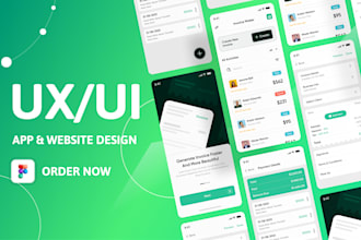 create mobile app UI UX design or website UI UX design