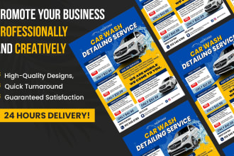 design attractive affordable custom car wash flyers, cleaning service flyers